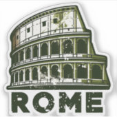 Rome Travel Sticker Design met iconische Italiaans (Voorkant)