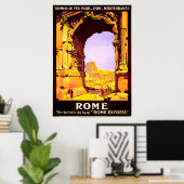 Rome, trein de luxe "Rome Express" Poster (Thuiskantoor)