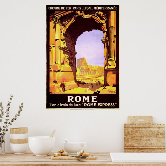 Rome, trein de luxe "Rome Express" Poster (Keuken)