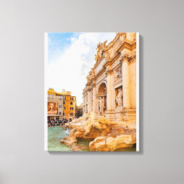 Rome Trevi Canvas Afdruk