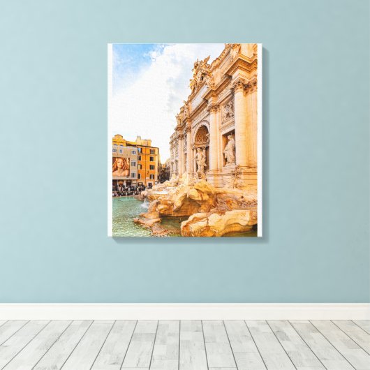 Rome Trevi Canvas Afdruk (Insitu (Houten vloer))