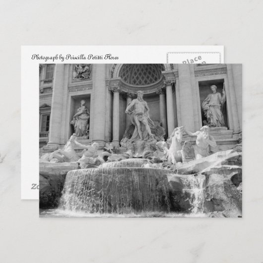 Rome, Trevi Fontein Briefkaart (Voorkant / Achterkant)