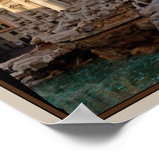 Rome - Trevi-fontein Poster (Hoek)