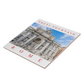 Rome Trevi Fontein uitzicht keramische tegel Tegeltje (Zijkant)