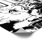 Rome Trevi Fontein Zwart Wit Travel Art Print (Hoek)