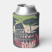 Rome Typografie: Eiffeltoren Poster. Blikjeskoeler (Blikje Voorkant)