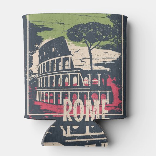 Rome Typografie: Eiffeltoren Poster. Blikjeskoeler (Achterkant)