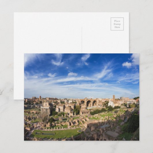 Rome - Uitzicht van het briefkaart van Romanum van (Voorkant / Achterkant)