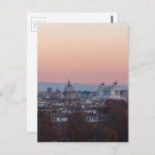 Rome van Gianicolo panorama bij zonsondergang Briefkaart (Voorkant / Achterkant)