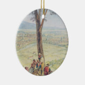 Rome van Monte Mario, c.1818 (m/c boven potlood op Keramisch Ornament (Rechts)