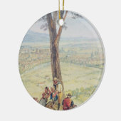 Rome van Monte Mario, c.1818 (m/c boven potlood op Keramisch Ornament (Links)