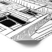 Rome Vaticaanstad Sint-Pietersbasiliek Travel Prin Poster (Hoek)