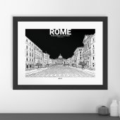 Rome Vaticaanstad Sint-Pietersbasiliek Zwart Wit Poster