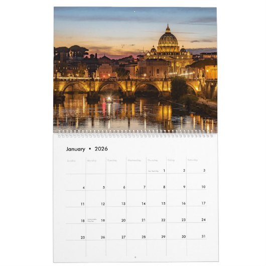 Rome Vatican City Italy 2026 Calendar Kalender (Jan 2026)