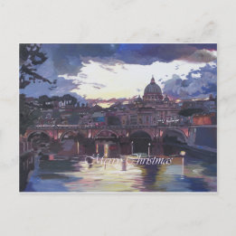 Rome Vatican Merry Kerstmis Briefkaart
