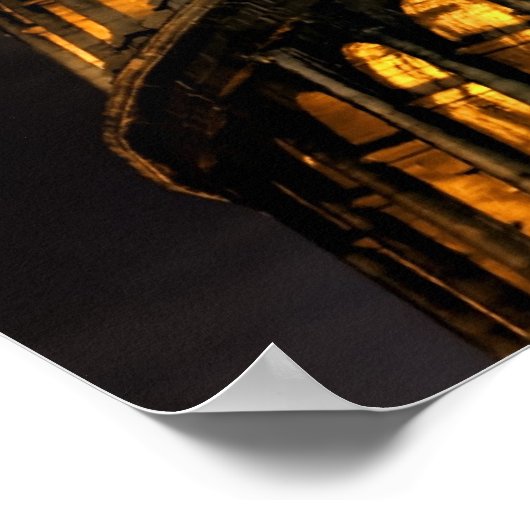 Rome - Verlichtend colosseum 's nachts Poster (Hoek)