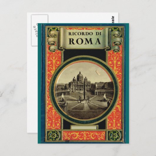 Rome, versierd lijst briefkaart (Voorkant / Achterkant)