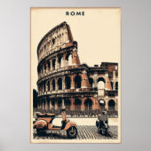  Rome Vespa en Colosseum Poster (Voorkant)