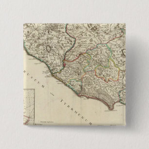 Rome Vierkante Button 5,1 Cm