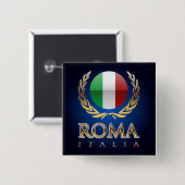 Rome Vierkante Button 5,1 Cm (Voorkant /achterkant)