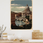 Rome vintage poster (Keuken)