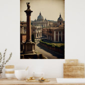 Rome vintage poster (Keuken)