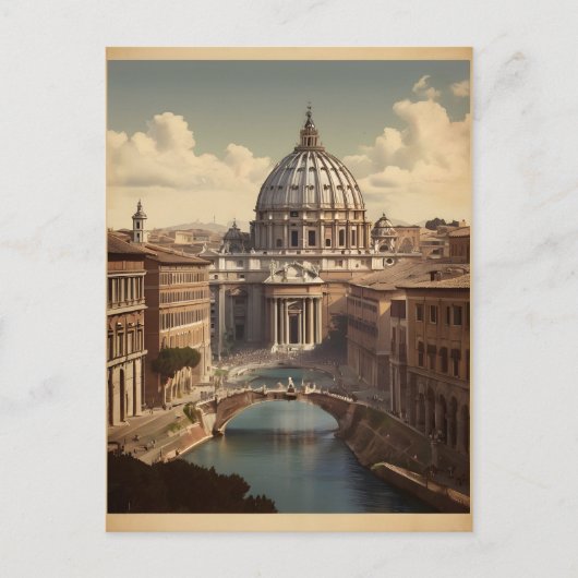 Rome vintage poster briefkaart (Voorkant)