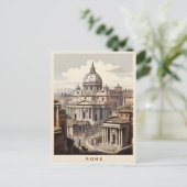 Rome vintage poster briefkaart (Staand voorkant)