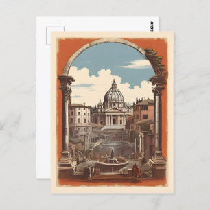 Rome vintage poster briefkaart