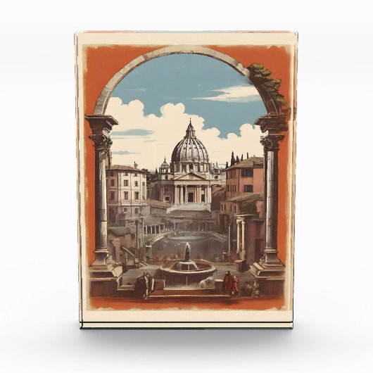 Rome vintage poster fotoblokken (Voorkant)