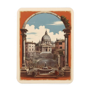 Rome vintage poster magneet