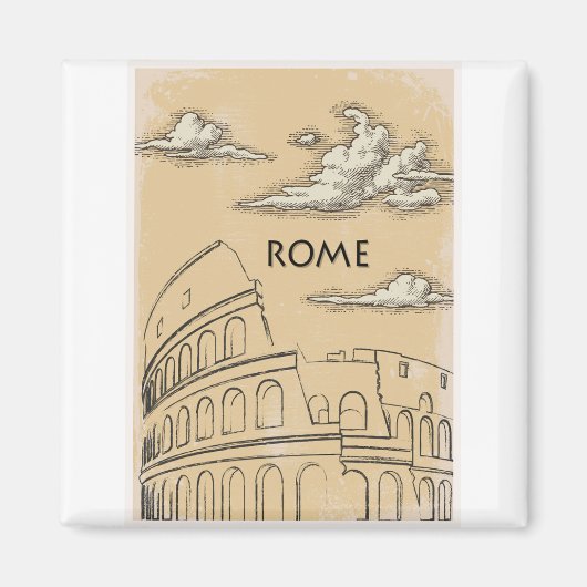 Rome vintage poster travel magneet (Voorkant)