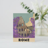 Rome Vintage Reisposter Briefkaart (Staand voorkant)
