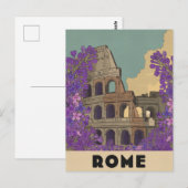 Rome Vintage Reisposter Briefkaart (Voorkant / Achterkant)