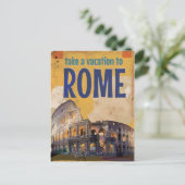 Rome vintage reisposter briefkaart (Staand voorkant)