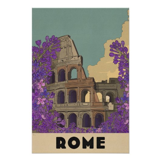 Rome Vintage Reisposter Perfect Poster (Voorkant)