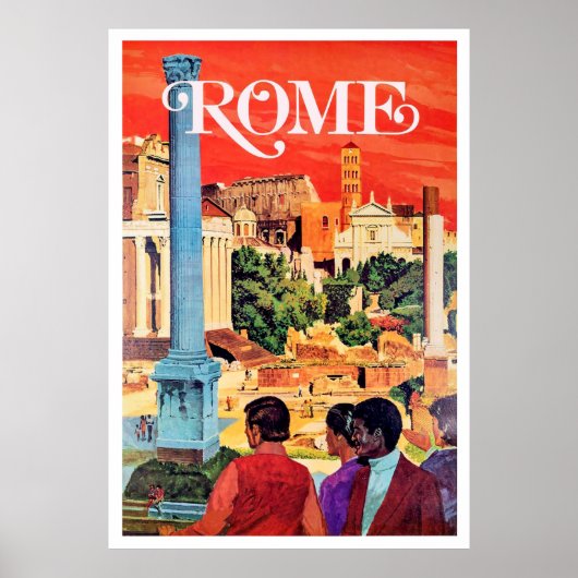 Rome, vintage reisposter poster (Voorkant)