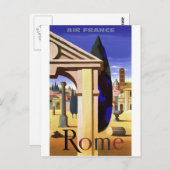 Rome Vintage Travel Briefkaart (Voorkant / Achterkant)