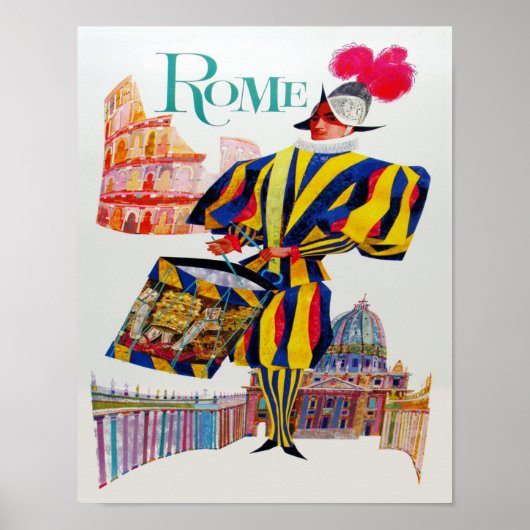 Rome Vintage Travel Poster (Voorkant)