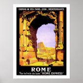 Rome Vintage Travel Poster (Voorkant)