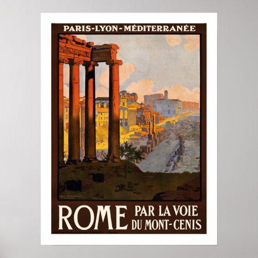 Rome Vintage Travel Poster (Voorkant)