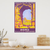 Rome Vintage Travel Poster (Keuken)