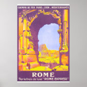 Rome Vintage Travel Poster (Voorkant)