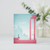 Rome Vintage Travel Poster - Art Briefkaart (Staand voorkant)