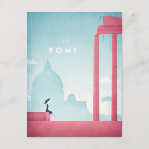 Rome Vintage Travel Poster - Art Briefkaart
