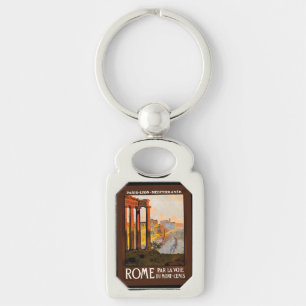 Rome Vintage Travel Poster Sleutelhanger