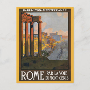 Rome Vintage Travel Poster teruggezet Briefkaart