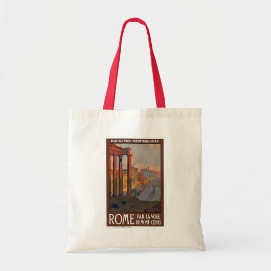 "Rome" Vintage Travel Poster Tote Bag (Voorkant)