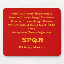 "Rome zal nooit vergeten. . .", Mousepad, Red