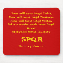 "Rome zal nooit vergeten. . .", Mousepad, Red Muismat